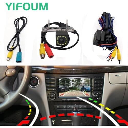 Fisheye Dynamic Trajectory Car Rear View Camera For Mercedes-Benz E Class W211 E280 E300 E320 2002-2009& Original Factory Screen