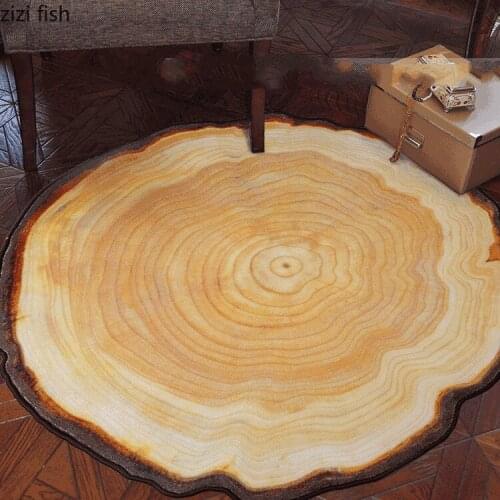 Round Annual ring living room carpet Home Decoration minimalist living room bedroom round coffee table swivel chair rug Door mat