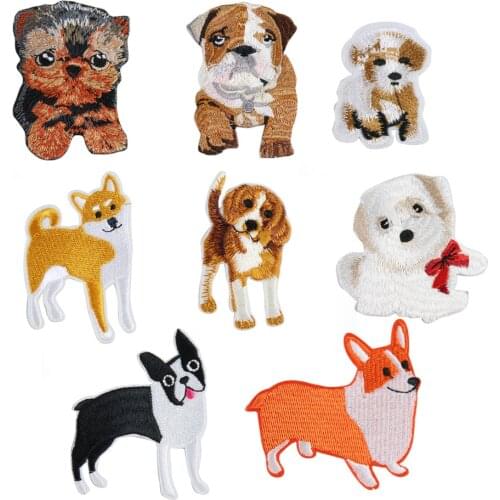 1 Piece Cute Chihuahua Shiba Dog patch babys clothing patches backpack decoration small applique small cat iron on patch