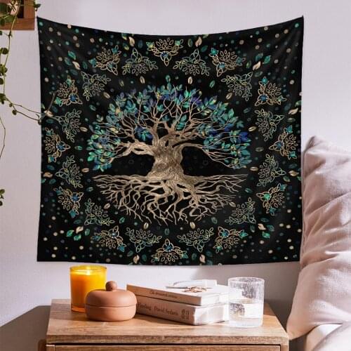 Fashion Tree of Life Decoration Tapestry 3D Printing Home Wall Hanging Background Cloth