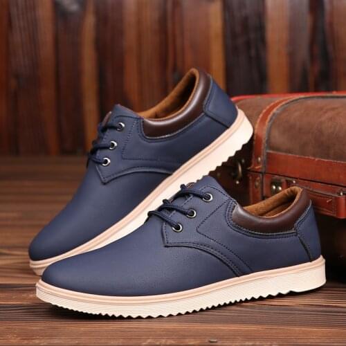 Men Leather Casual Shoes Men 2021 Summer Brand Comfortable Flat Shoes for Men Trendy Sneaker Men Lace Up Oxfords Shoes