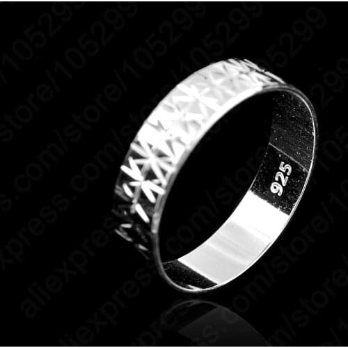 Wholesale Lot 925 Sterling Silver Engagement Wedding Engrave Pattern Fashion Trendy Rings Free Shipping