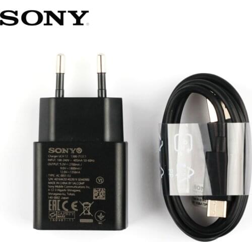 Original Fast Chatger Adapter Quick Charger For Sony Xperia XZs G8232 X Compact F5321 XA2 Ultra XZ2 XZ Premium XZP Type-C Cable