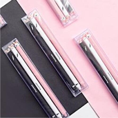 Rabbit Couple Gel Pen 0.5mm Cute Student Gel Pens Novelty Stationery Cute Pens Cartoon Black Writing Pen Kawaii School Supplies