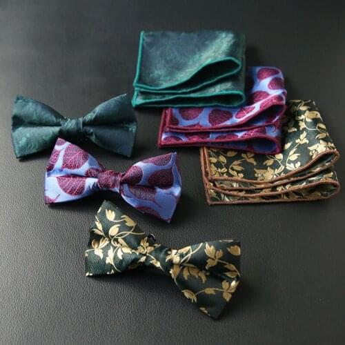 Luxury Floral Gold Bow Tie Wedding Bowties for Men Silk Noeud Papillon Men Pajaritas Cravat Party Bowties Female Male Neckwear