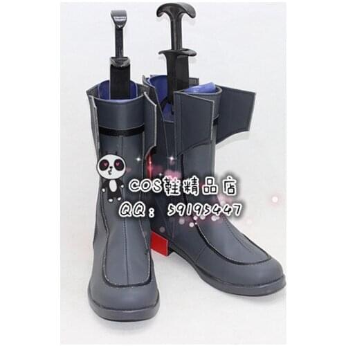 Kantai Collection Bismarck Gray Halloween Cosplay Shoes Boots X002