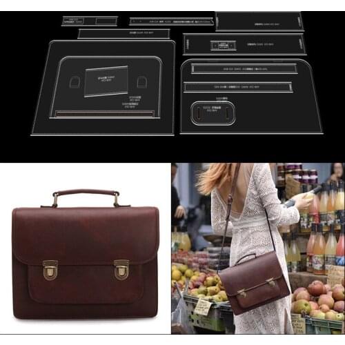 DIY handmade leather making template acrylic Single Lovely Shoulder Bag Satchel version pattern design female mold 38*27*9cm