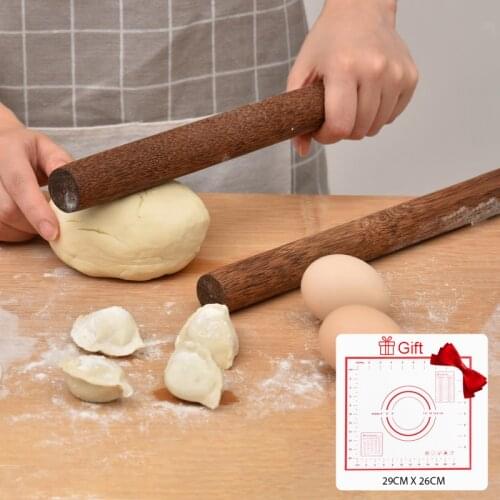5 Size Wooden Rolling Pin with Free Silicone Baking Mat Kitchen Cooking Baking Tools Accessories