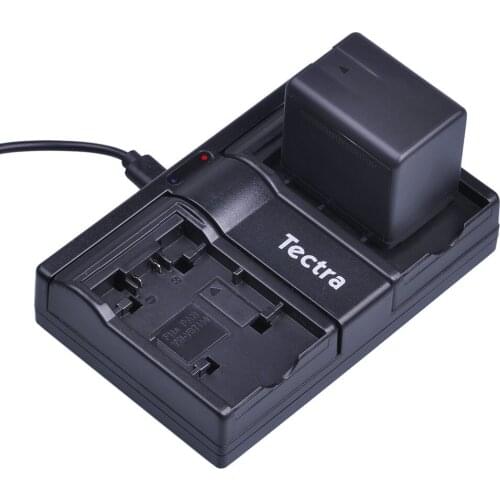 Tectra 1Pcs VW-VBT190 VBT190 Li-ion Battery +USB 2-Channel Charger for Panasonic HC-V110 HC-V130 HC-V160 HC-V180 HC-V201 HC-V210