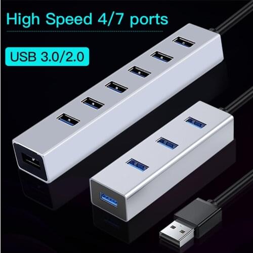 USB 3.0 Hub Multi Interface Splitter High Speed 4/7 Port All In 1 Converter For PC Windows Macbook Computer Accessories Adapter