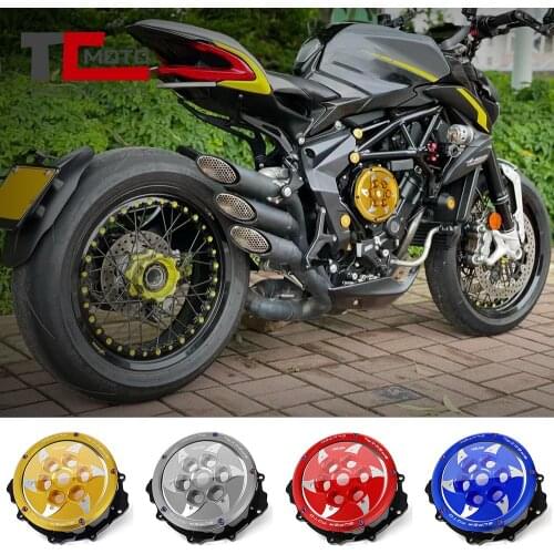 Clutch Cover Guard Spring Retainer Transparent Engine Protector For MV AGUSTA Brutale Dragster 800 RR 800RR 800RC Stradale 800