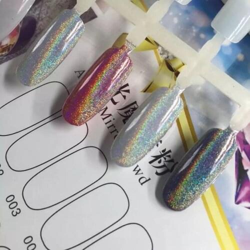 0.1mm Shiny Laser Silver Nail Glitter Powder Rainbow Pigment Manicure Pigments Thin Nail Art Decorations Flash Glitter 500G