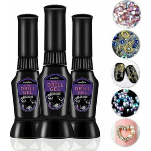 10ml Nail Art Rhinestone Glue Resin Gem Crystal Sticky Adhesive Gel For DIY Nail Art Beads Gemstone Jewelry Decoration