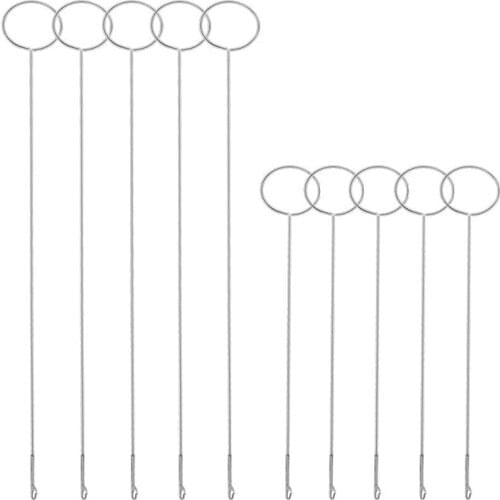 10Pcs 2 Sizes Sewing Loop Turner Hook Stainless Steel with Latch for Fabric Tube Strap Belt Strips DIY Face Cover Accessories