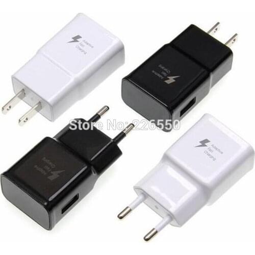 10pcs/lot 1:1 quality 9V-1.67A 5V 2A US/EU Plug Fast Charging Travel adapter Wall Fast Charger For S6 S7 S8 S9 plus Note 8 9