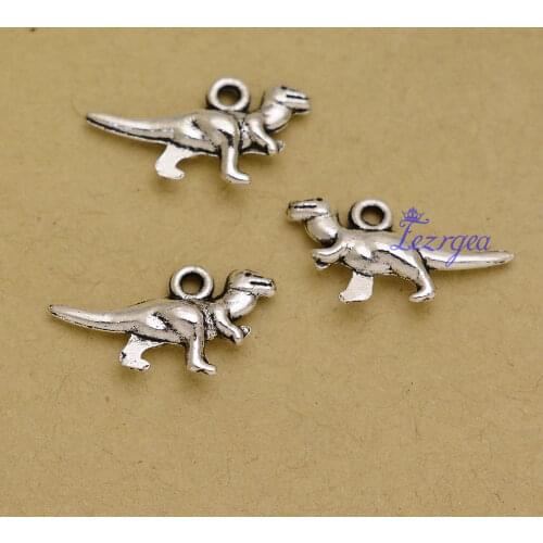 30pcs/lot--20x12mm, Antique silver plated Dinosaur charms,DIY supplies, Jewelry accessories