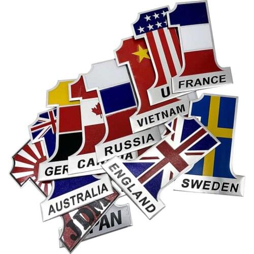 3D Aluminum Sweden France Germany France USA Flag Car Styling Sticker Emblem Decal Badge For TOYOTA Volvo V70 XC60 S60 V60 V40