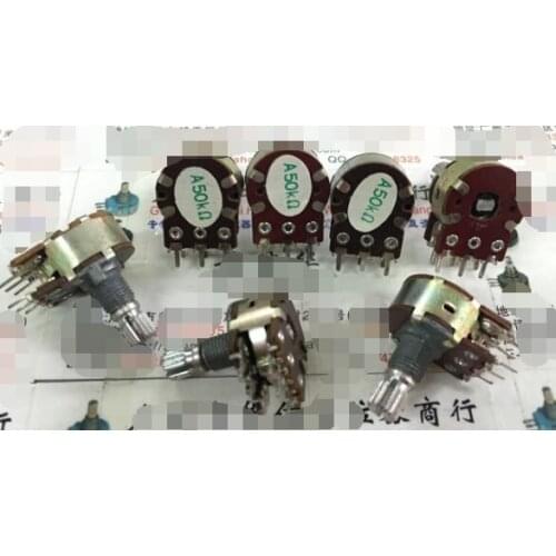 5pcs/lot 148-type dual-potentiometer A50K handle long 15MM flower mark
