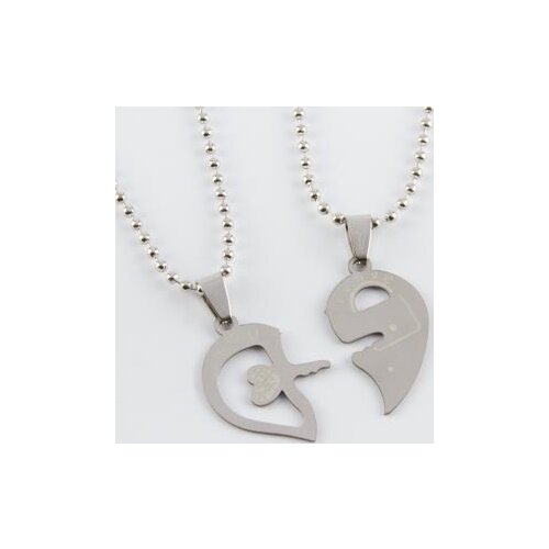 Heart Figured Friendship Amulets (Double Necklace)