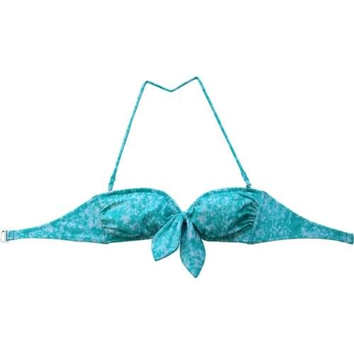 Bandeau Bikini TOP For Women Blue Swimsuit Sexy Swimwear Brazilian Bathing suits Tops Lace Biquini trajes de bano