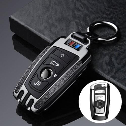 Genuine Leather Zinc Alloy Car Key Case Cover For BMW E30 E34 E36 E39 E46 F10 F11 F31 G30 X1 F48 X3 X4 X5 M1 M2 M3 E90