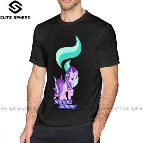 Mlp T Shirt Starlight Glimmer With Cutie Mark And Name T-Shirt 100 Percent Cotton Short Sleeves Tee Shirt Plus size Tshirt