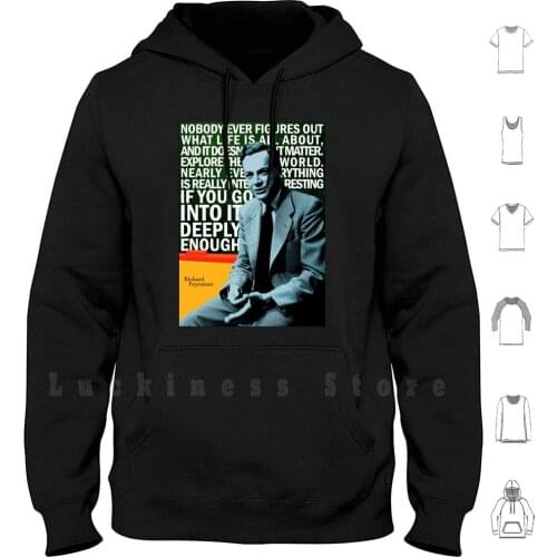 Richard Feynman Hoodies Long Sleeve Physics Geeky Nerdy Richard Feynman Feynman Geeky Gift Nerdy