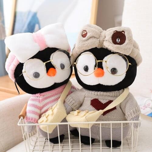 Cartoon Cute 30CM Penguin Cosplay Dress Up Plush Toys Stuffed Lovely Animals Doll Soft Baby Pillow for Kids Girls Birthday Gift