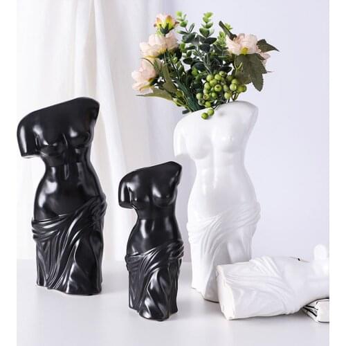 Creative Modern Ceramic Bust Body Art Crafts Vase Decoration Living Room Study Home Decorat Ornaments