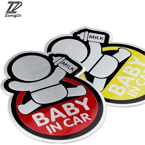 ZD Baby In Car Styling Car metal decorative stickers for Mazda 3 6 CX-5 Suzuki Grand Vitara SX4 Mitsubishi ASX Lancer 10 2017