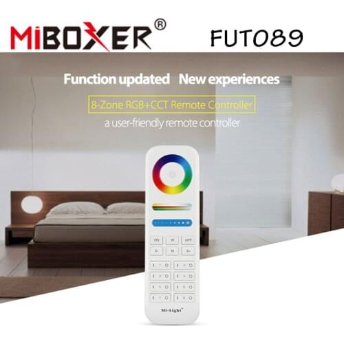 Miboxer FUT089 8-Zone RGB+CCT Remote Controller 16 Million Colors Led 2.4G Wireless Remote Controler LED Bulb LED Strip