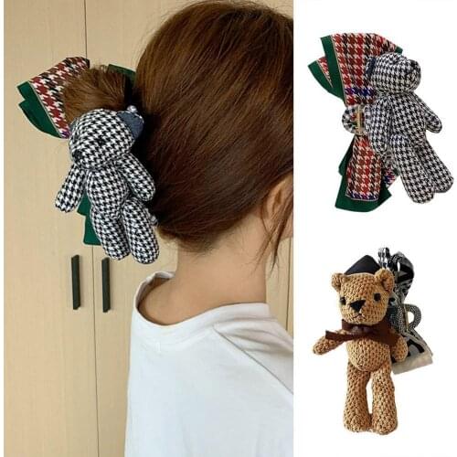 Cute Cartoon Bear Hairpin Hair Claws Trendy Vintage Hair Clips Sweet Hair Accessories Fashion Jewelry Gift For Women Girls
