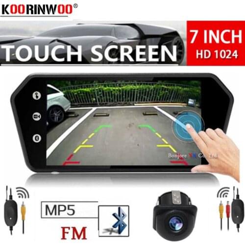 Koorinwoo Multi function Touch Display HD CCD Car Screen With MP5 bluetooth USB FM Vehicle Car Rear view Camera Parking Assist
