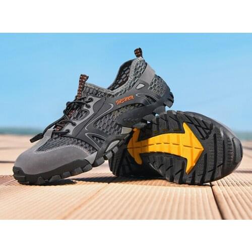 Men Water Shoes Hiking Shoes Quick Dry Breathable Comfortable Non-slip Mesh Upper Vamp Soft Upstream Socks Beach Water Sneakers