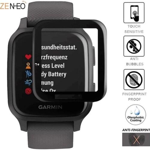 3D Curved Edge Soft Protective Film Smartwatch For Venu SQ Full Cover Protection For Garmin Venu SQ Smart Watch Screen Protector
