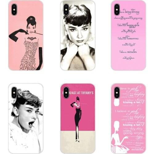 For HTC One U11 U12 X9 M7 M8 A9 M9 M10 E9 Plus Desire 630 530 626 628 816 820 830 Audrey Hepburn I Believe in Pink Soft TPU Case