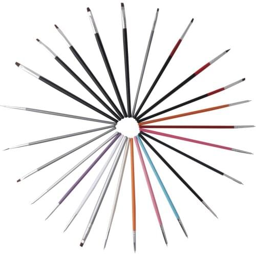 NOQ Colorful Nails Professional Acrylic Gradient Gel Brush 5 Styles Manicure Nail Brushes Set For Gel Polish Nail Art Tools