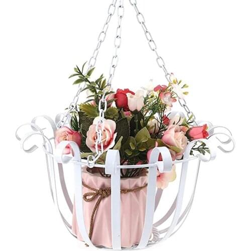 European Style Wall Hanging Flower Pot Support Bracket Hook Iron Hanger Plants Holder Balcony Home Decoration