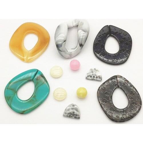 New arrival!Low-priced Acrylic Marble effect Beads for Handmade Necklace Jewelry Earring DIY Parts Jewelry Findings & Components