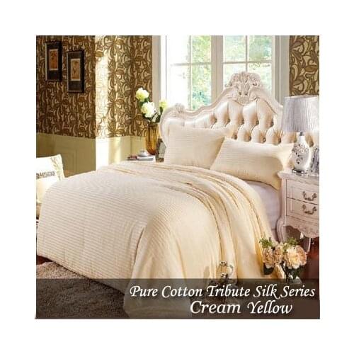 100% Mulberry Silk Comforter Thick Comforters Handmade Winter Silk Quilts Yellow colcha Queen edredon Quilted Bedspread King