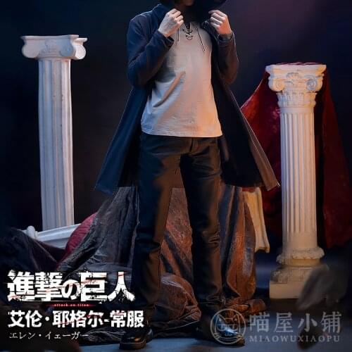 Anime Attack on Titan The Final Season Eren Coat Jacket Uniform Suit Halloween Outfit For Women Men 2021 New