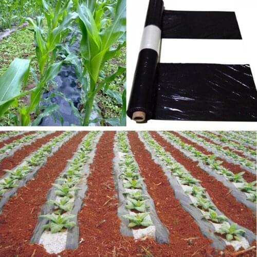 25m White+Black Agriculture Film Farm Garden Plastic Mulch Film Plants Cover Pest Weed Control Keep Warm Grow Film
