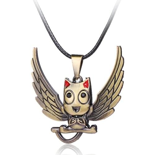 MOSU Fairy Tail Blue cat Happy Pendant&Necklace High Quality non-fading environmental Jewelry