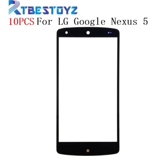 RTBESTOYZ 10PCS/Lot Front Touch Screen Outer Glass Lens Panel Replacement For LG Google Nexus 5 D820 D821