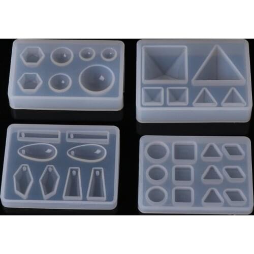 Silicone Mold DIY Geometric Triangle Mirror Craft Jewelry Making Decorative Cake
