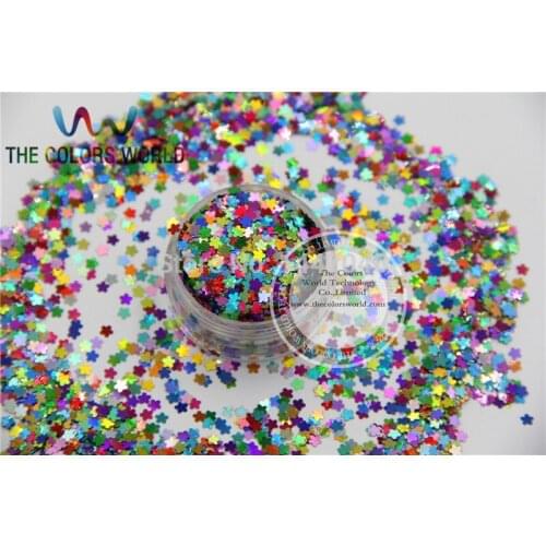Mixed Ultra Thin Laser Colors FLOWER Shape Glitter Sequinsr for nail art and DIY decoration -Size : 3MM 1pack=50g