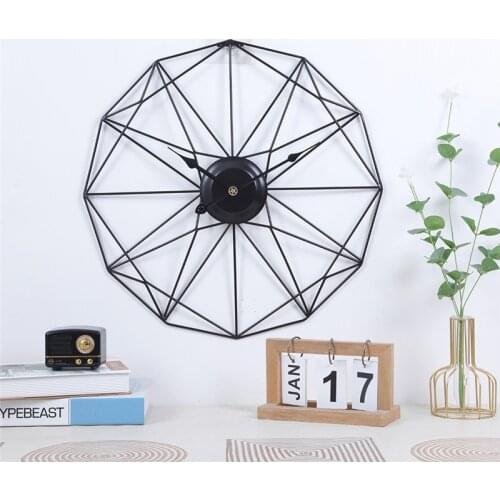 Modern Minimalist Grid Wall Clock 20 Inch Living Room Bedroom Silent Clock Wrought Iron Decorative Wall Clock Quartz Clock