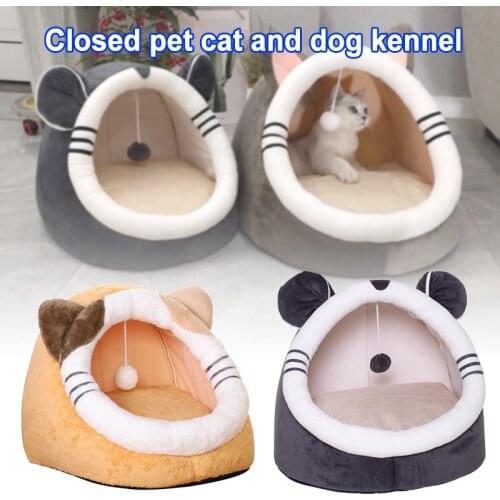 Cat Supplies Pet Tent Soft Cave Bed Super Soft Half Enclosed Tent Cave House Pet Supplies for Cat and Small Dogs TSL2