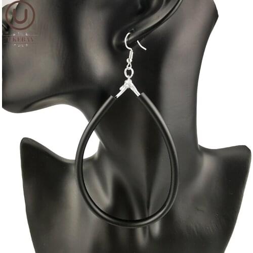 UKEBAY New Geometric Big Earrings For Women Drop Earrings Rubber Jewelry Handmade Hollow Rope Dangler Vintage Earring Wholesale