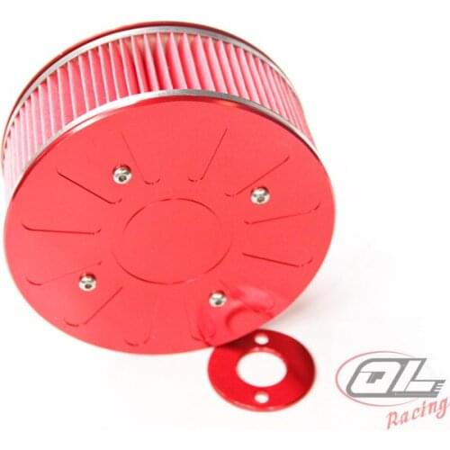 CNC Metal Air Filter Whit Paper Core for 1/5 QL-5T LOSI 5IVE-T Rovan Lt Kingmotor X2 Fid Racing Truck Rc Car Parts